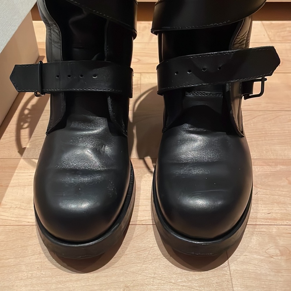 Helmut Lang moto boots black leather - Picture 5 of 7